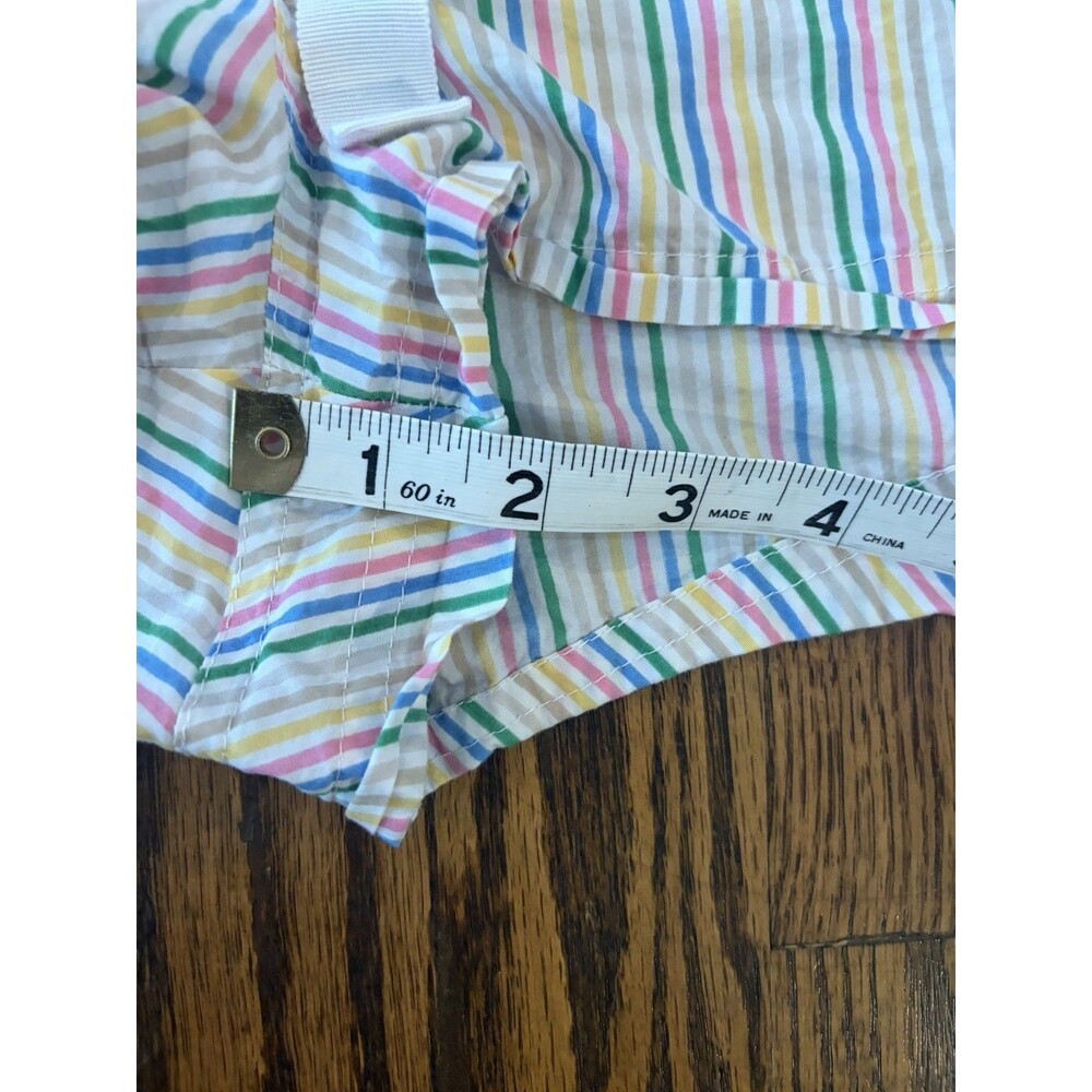 J.Crew Womens‎ 100% Cotton Pajama Shorts Boxer Elastic Waist Rainbow Stripe Sz M - Picture 8 of 9
